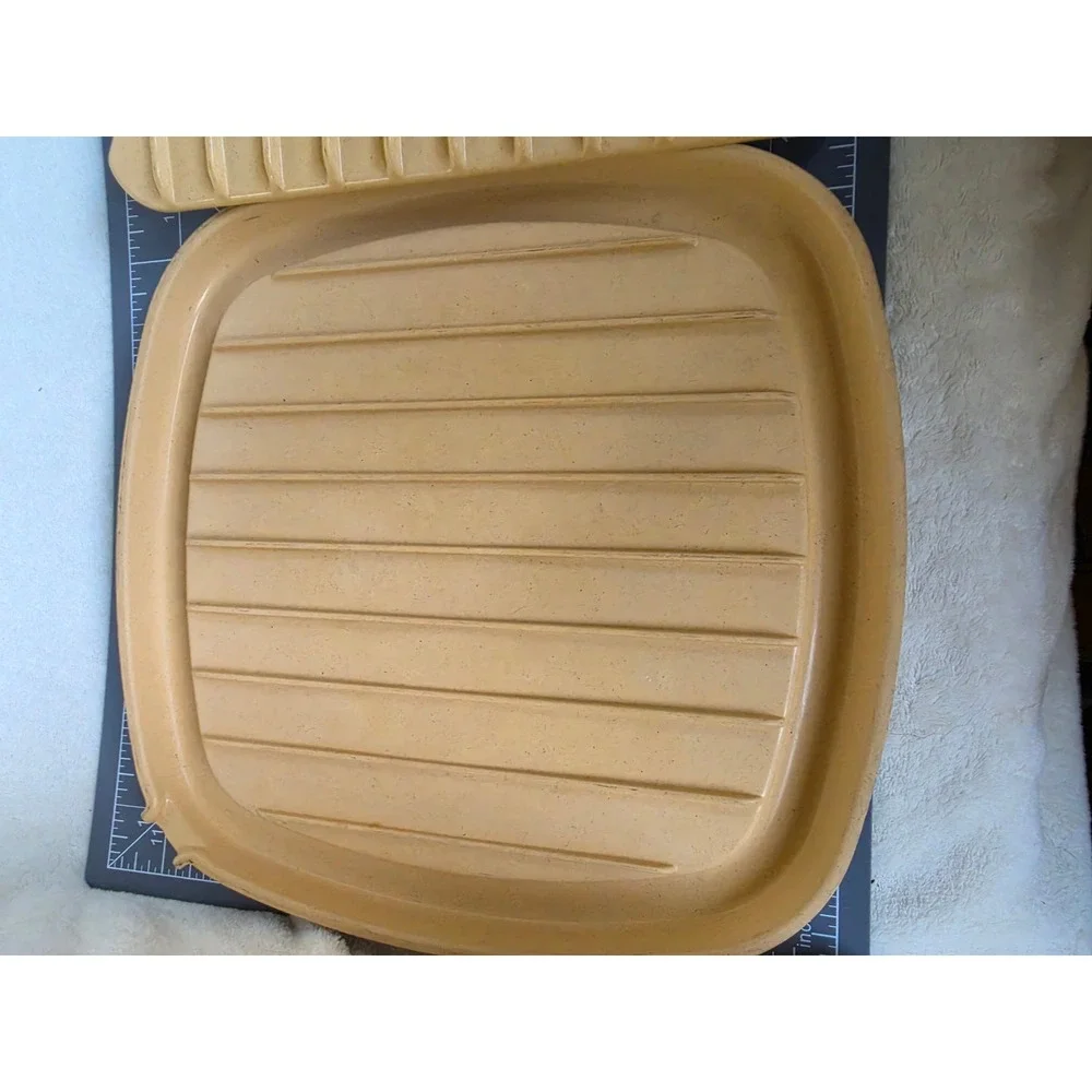 Regal Ware Roasting Rack Bake Roast Grill Set Tan Speckled Microwave Oven Safe